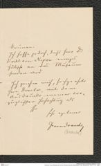Nachlass Franz Steindachner, Brief von Richard Drasche-Wartinberg an Franz Steindachner, Inv.Nr. 117.01, Seite 3